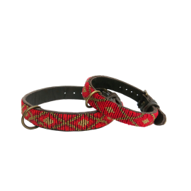Collier en Cuir & perle Artisanal pour Chat – Fait Main avec une sécurité