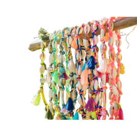 Collier pour chien avec coquillage décoratif et porte-médaille – Élégance naturelle