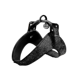 Harnais noir élégant pour chien – design texturé & confort luxe Harnais noir élégant pour chien – design texturé & confort luxe