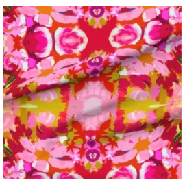 Harnais pour chien motif floral – tons chauds & détails dorés Harnais pour chien motif floral – tons chauds & détails dorés