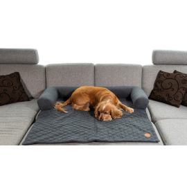 Plaid de protection canapé avec rebord rembourré – spécial chien