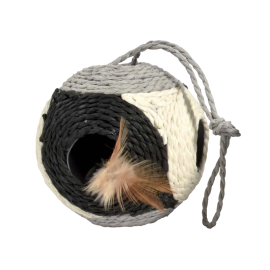 balle de jeu XL à plumes pour chat