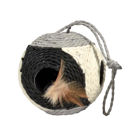 balle de jeu XL à plumes pour chat