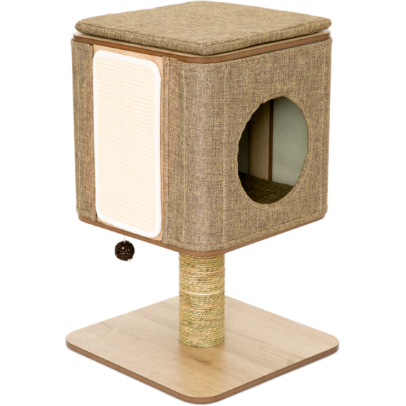 Arbre à Chat Design Carré – Élégant, Stable et Fonctionnel
