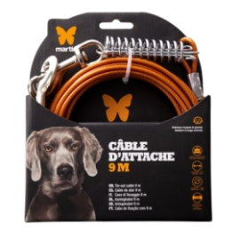 Câble d’Attache Métal pour Chien – Ultra Résistant & Sécurisé en Extérieur