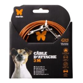 Câble d’Attache Métal pour Chien – Ultra Résistant & Sécurisé en Extérieur