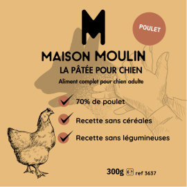 Pâtée pour chien au poulet – Aliment complet et riche en protéines