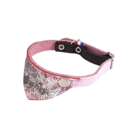 Collier en cuir pour chien ou chat avec bandana assorti – Élégance artisanale Collier en cuir pour chien ou chat avec bandana assorti – Élégance artisanale