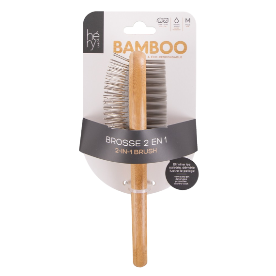 Brosse Double Bambou – Chien & Chat