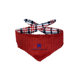 Bandana réversible pour chat et petit chien – Laine chaude & velours côtelé Bandana réversible pour chat et petit chien – Laine chaude & velours côtelé