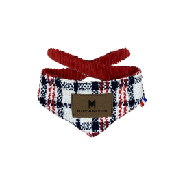 Bandana réversible pour chat et petit chien – Laine chaude & velours côtelé Bandana réversible pour chat et petit chien – Laine chaude & velours côtelé
