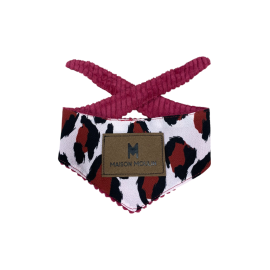 Bandana artisanal réversible pour chat et petit chien – Laine & velours côtelé