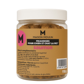 Friandise Naturelle Chien et Chat – Filet de saumon  Lyophilisé 110g