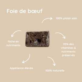 Friandise Naturelle Chien et Chat – Foie de Bœuf Lyophilisé 90g