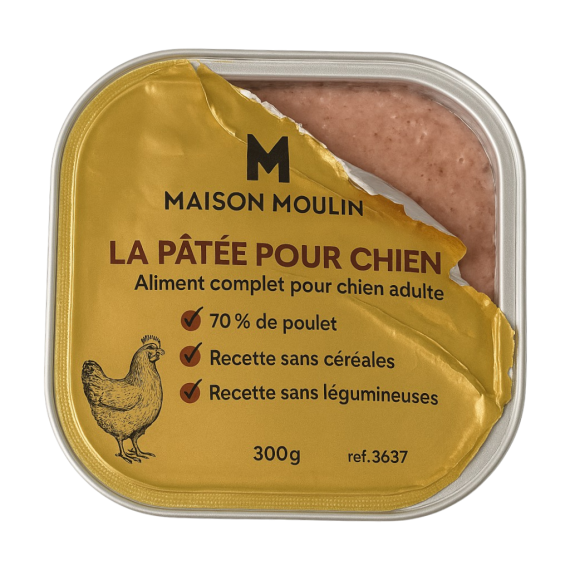 Pâtée pour chien au poulet MAISON MOULIN