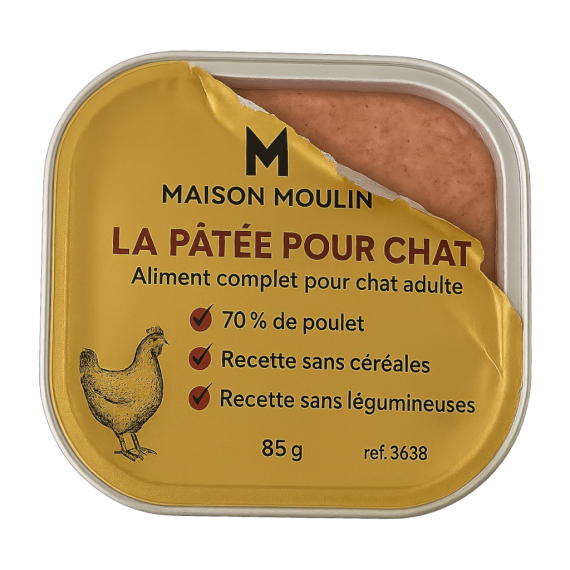 Pâtée pour chat au poulet MAISON MOULIN