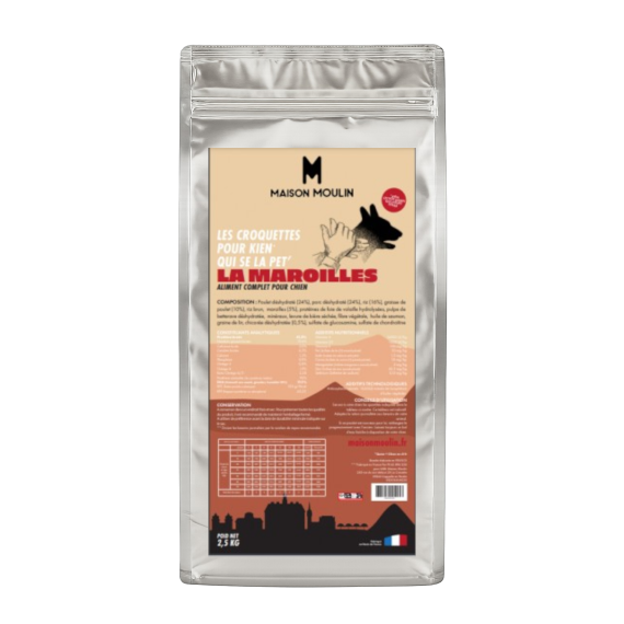 Nouvelle Croquette "LA MAROILLES" Chien actif / Chiot 2.5Kg