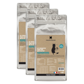 Croquettes pour chat sédentaire ou stérilisé – Sans gluten, digestes, made in France