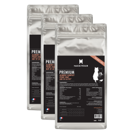 Croquettes PREMIUM au saumon frais pour chats adultes / âgés - Fabrication Française