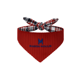 Bandana réversible pour chat et petit chien – Laine chaude & velours côtelé Bandana réversible pour chat et petit chien – Laine chaude & velours côtelé