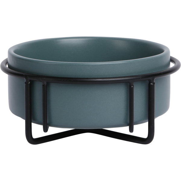 Gamelle en céramique et son support en métal