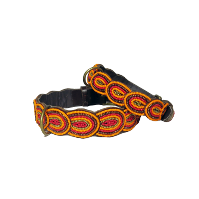 Colliers Artisanaux en Cuir pour Chiens – Faits Main, Perles Authentiques & Doublure Confort