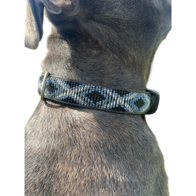 Collier en cuir souple perlé 5 tailles Collier en cuir souple perlé 5 tailles