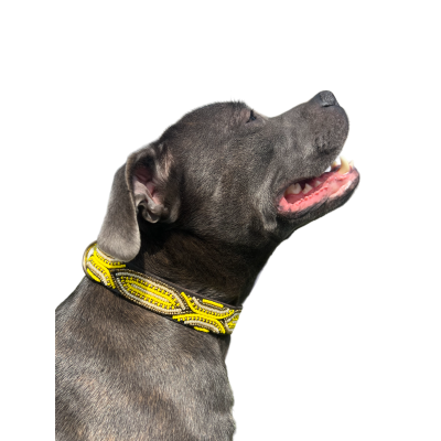 NOUVEAU MODELE - Collier en cuir souple perlé