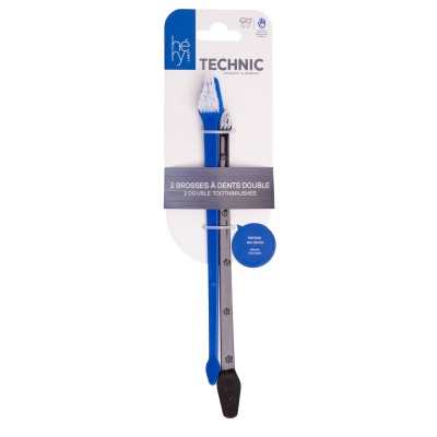 Duo brosse à dents pour chien et chat – Double tête avant + brosse courte molaires
