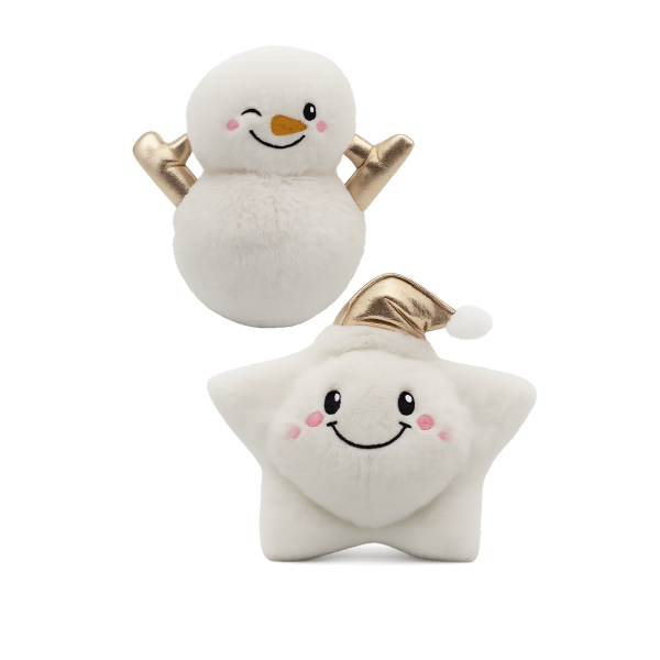 COLLECTION DE NOEL - Bonhomme de neige & Étoile rebondissante pour chien