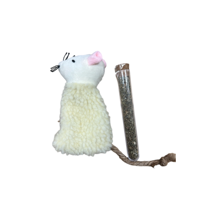 Jouet animal avec herbe à chat – Hérisson ou souris