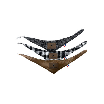 Bandana réversible fait main pour chien et chat – fabrication française