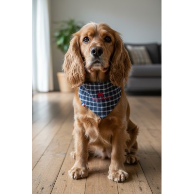 Bandana réversible pour chien – Laine chaude & velours côtelé