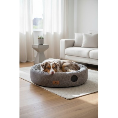Panier rond pour chien avec coussin amovible – Maison Moulin