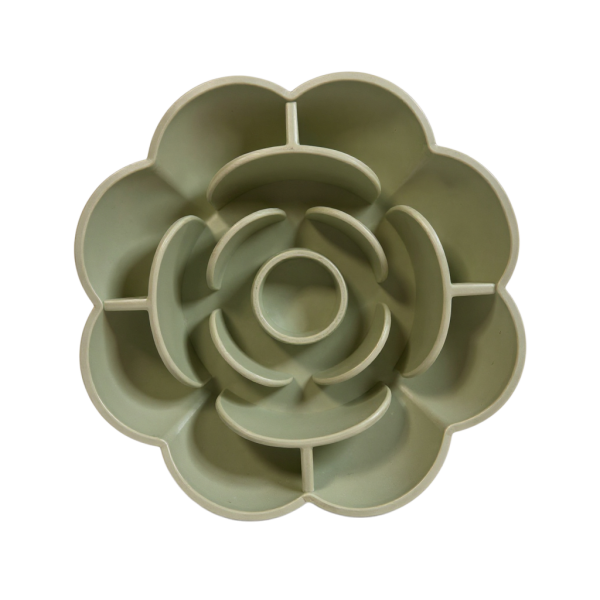 Gamelle Anti-Glouton 2 en 1 Fleurs – Chiens & Chats