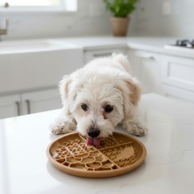 copy of Tapis de léchage couvercle rond fleur - Chiens & Chats