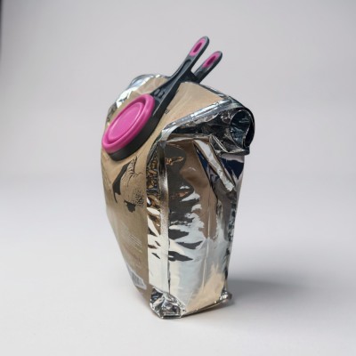 Pince cuillère doseuse rétractable 3-en-1 pour chien et chat