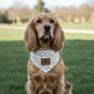 Bandana réversible fait main pour chien et chat – fabrication française
