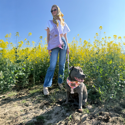 Bandana réversible fait main pour chien et chat – fabrication française