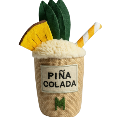 Peluche Piña Colada bouclette avec squeakers – Pour chien