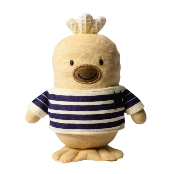 Baleine pour chien en peluche marinière