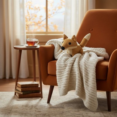 Jouet renard pour chien avec squeakers – Couleurs d’Automne