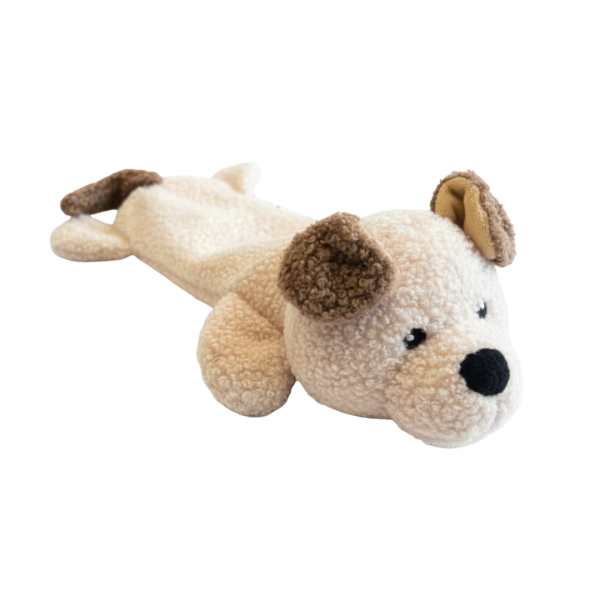Peluche plate pour chien – Jouet crunchy en forme de chien