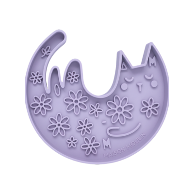 Tapis de léchage couvercle rond fleur - Chiens & Chats