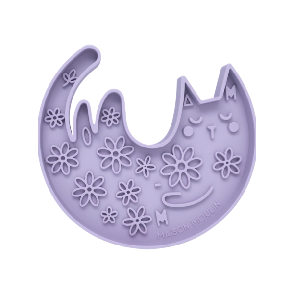 Tapis de léchage couvercle rond fleur - Chiens & Chats