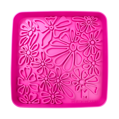 Tapis de léchage Pétales MAISON MOULIN – Forme carré fleuri