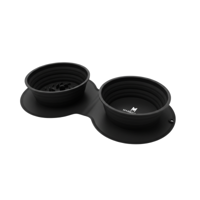Double gamelle pliable en silicone pour chien – anti-glouton & lave-vaisselle