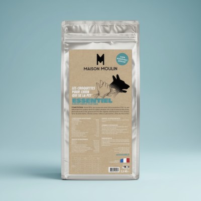 Croquettes ESSENTIEL pour chien sédentaire / stérilisé - Fabriquées en France