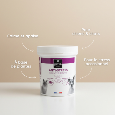Anti-Stress Naturel – Complément Apaisant Chien & Chat – Sérénité & Équilibre Émotionnel