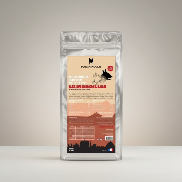 Nouvelle Croquette "LA MAROILLES" Chien actif / Chiot 2.5Kg